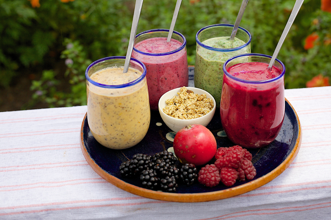 Healthy Smoothie in Glasses